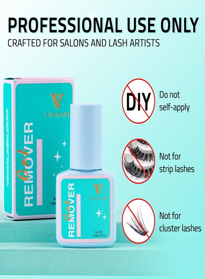 فافالاش مزيل غراء الرموش الجل من فافالاش، مزيل رموش لطيف على البشرة الحساسة، مزيل رموش سريع المفعول للاستخدام الاحترافي، تركيبة لطيفة لا تسبب تهيجًا، 15 مل من جل مزيل الرموش - Image 5